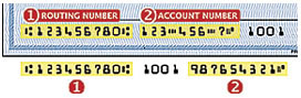 numbers on a check